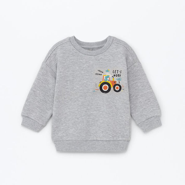 LFT Kids 'Grey' Printed Fleece Sweatshirt LFT621 - Main Image