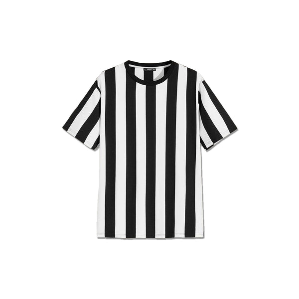 Cotton Vertical Stripped Men Black And White Striped Shirts