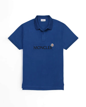 MO - Men 'Blue' Moncler Embroidered Logo Polo MO880