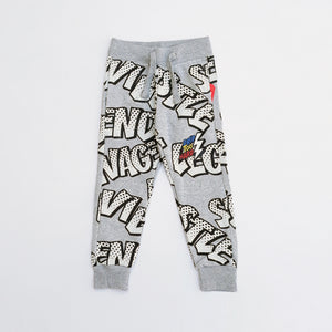 PR - Kids 'Grey' Printed Fleece Trouser PR530