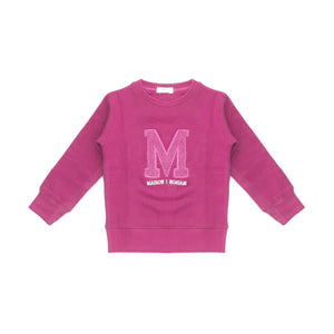 MG - Kids 'Deep Pink' Patched Fleece Sweatshirt MG518