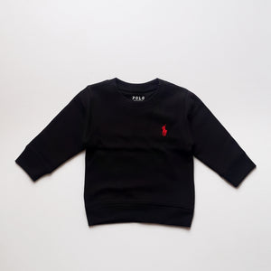 PL - Kids 'Black' Signature Polo Terry Sweatshirt PL376