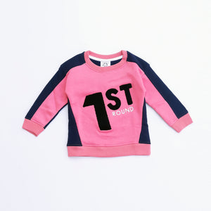 ZY - Kids 'Pink' Embroidered Terry Sweatshirt ZY612