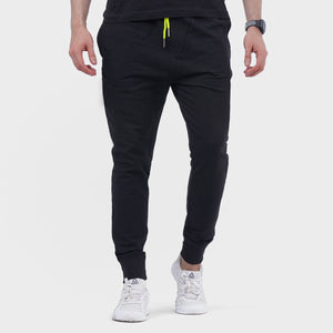 GS - Men 'Black' Plain 4-Way Stretch Terry Trouser GS909