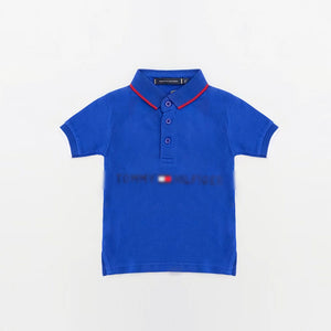 TM - Kids 'Blue' Embroidered Logo Short Sleeve Polo TM720