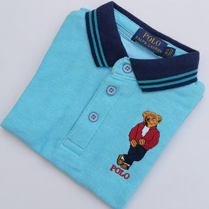 PL - Kids 'Aqua' Baker Bear Polo PL716