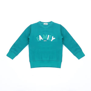 MG - Kids 'Sea Green' Patched Fleece Sweatshirt MG519