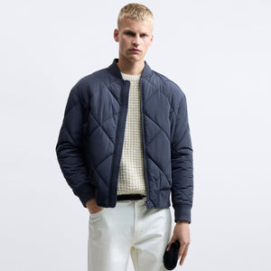ZR - Men 'Navy' Diamond Shape Padded Bomber Jacket ZR2266