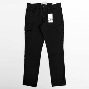 ZR - Men 'Black' Stretchable Slim-Fit Cargo Cotton Trouser ZR792