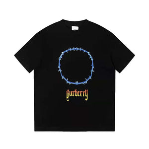 BU - Men 'Black' Thorn and Logo Print Oversized T-Shirt BU822
