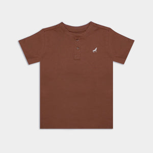 RF - Kids 'Brown' Embroidered Logo Cotton T-Shirt RF153