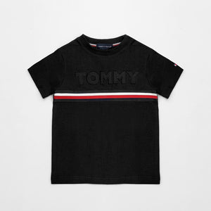 TM - Kids 'Black' Embroidered Logo T-Shirt TM862