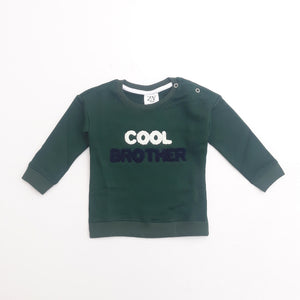 ZY - Kids 'Dark Green' Embroidered Terry Sweatshirt ZY611