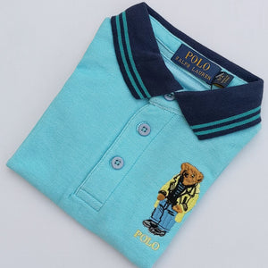 PL - Kids 'Aqua' Baker Bear Polo PL714