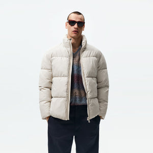 ZR - Men 'White' Rubberised Puffer Jacket ZR2254