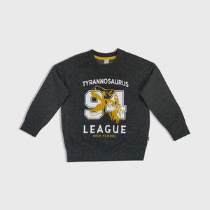 YA - Kids 'Dark Grey' TS League Printed Fleece Sweatshirt YA220