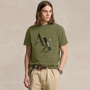 AX - Men 'Green' Premium A-X Black Gold T-Shirt AX875