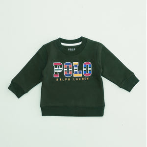 PL - Kids 'Dark Green' Printed Terry Sweatshirt PL367
