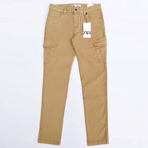 ZR - Men 'Khaki' Stretchable Slim-Fit Cargo Cotton Trouser ZR789