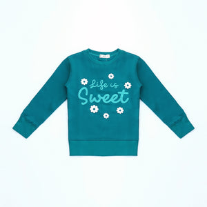 MG - Kids 'Sea Green' Printed Fleece Sweatshirt MG515