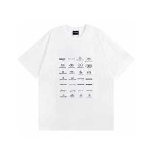 BA - Men 'Lite Grey' Balenciaga Logo Collection Printed Oversized T-Shirt BA799