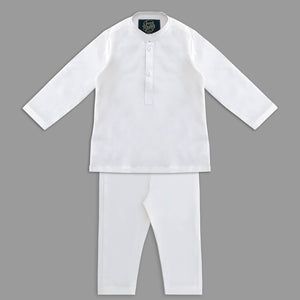 KT - Kids 'White' Premium Soft Cotton Kurta Trouser KT15