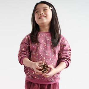 SI - Girls 'Purple' Ruffle Details Fleece Sweatshirt SI526