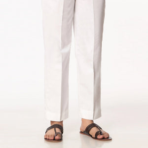 Kids 'White' Cotton Trouser T02