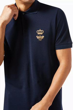 Dolce & Gabbana Embroidered Crown & Bee Crew Men's POLO