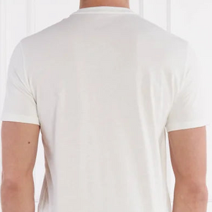 AX - Men 'White' Premium Regular fit cotton T-shirt with contrasting logo AX127