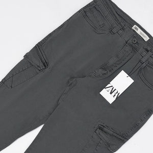 ZR - Men 'Grey' Stretchable Slim-Fit Cargo Cotton Trouser ZR790