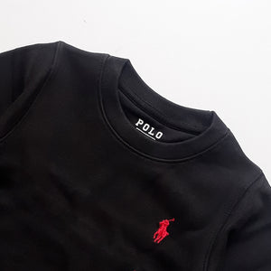 PL - Kids 'Black' Signature Polo Terry Sweatshirt PL376