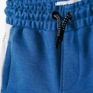 MI - Kids 'Blue & White' Elasticated Waist Terry Shorts MI198