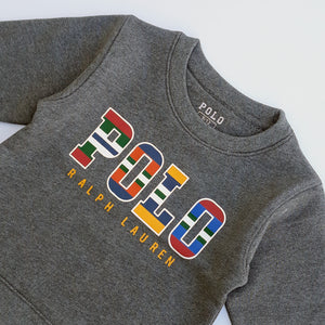 PL - Kids 'Grey' Printed Terry Sweatshirt PL369