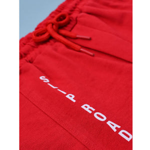 BR - Kids 'Red' Printed Basic Cotton Shorts BR836