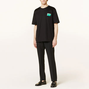 FE - Men 'Black' Fendi Label badge Oversized T-Shirt FE795