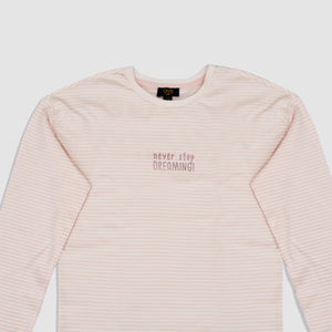 OVS - Girls 'Pink' Never Stop Dreaming Organic Cotton Full Sleeve T-Shirt OVS251