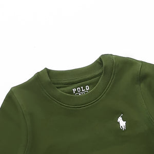 PL - Kids 'Green' Signature Polo Terry Sweatshirt PL374