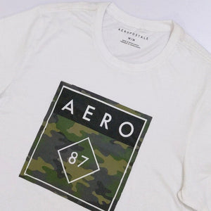 AR - Men 'White' Aero 87 Camo Logo Short Sleeve T-Shirt AR217