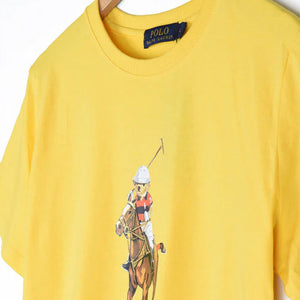 PL - Men 'Yellow' Equestrian Bear Printed T-Shirt PL695