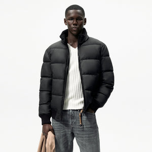 ZR - Men 'Black' Faux Shearling Collar Jacket ZR2259