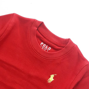 PL - Kids 'Red' Signature Polo Terry Sweatshirt PL371