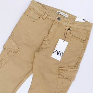 ZR - Men 'Khaki' Stretchable Slim-Fit Cargo Cotton Trouser ZR789