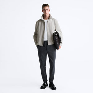 ZR - Men 'Charcoal Grey' Easy Care Jogger Waist Terry Trouser ZR667