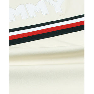 TM - Kids 'Off White' Embroidered Logo T-Shirt TM863