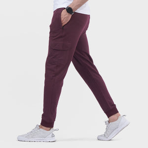 GS - Men 'Burgundy' 4-Way Stretch Terry Trouser GS901