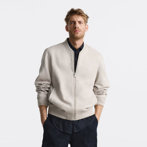 ZR - Men 'Stone' Faux Suede Bomber Jacket ZR2270