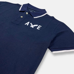 AE - Men 'Navy' Printed Logo Cotton Polo AE712