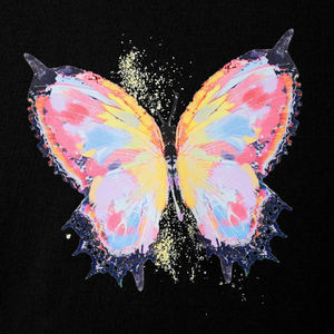 PP-2pcs Toddler Girl Butterfly Print Short-sleeve Tee & Shorts Set PP518