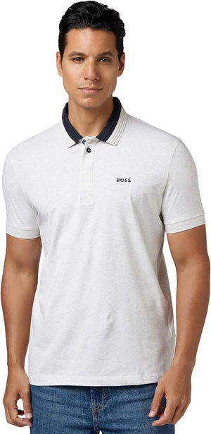 BOSS Polo Paddy Grey Nero Regular Fit